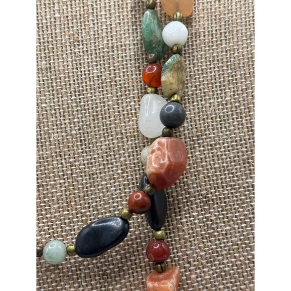 Vintage 90's Natural Stone Necklace - Picture 5 of 6